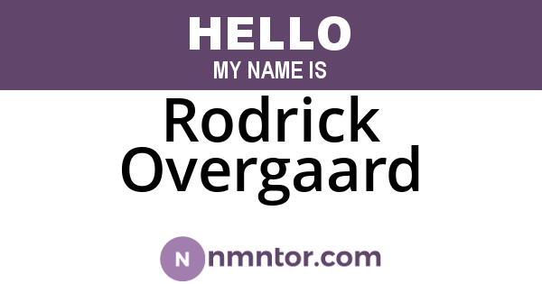 Rodrick Overgaard