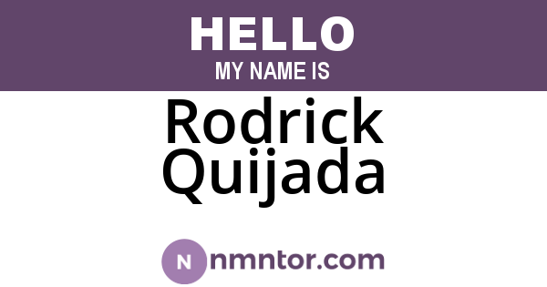 Rodrick Quijada