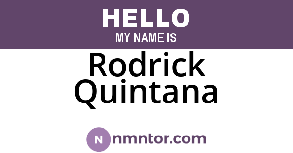 Rodrick Quintana