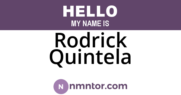 Rodrick Quintela