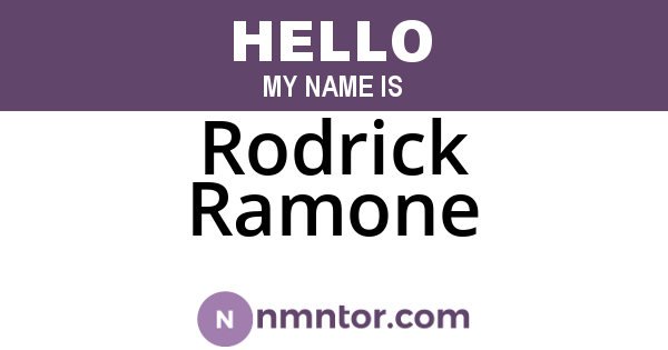 Rodrick Ramone