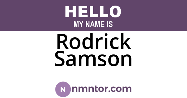 Rodrick Samson