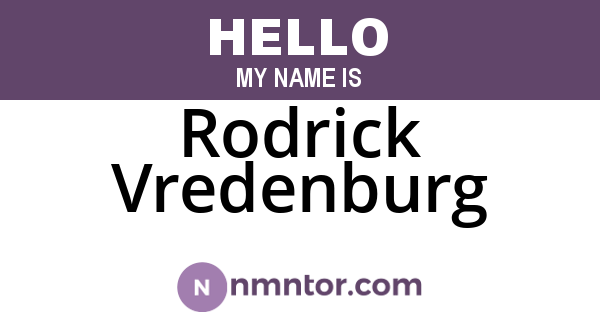 Rodrick Vredenburg