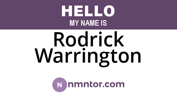 Rodrick Warrington