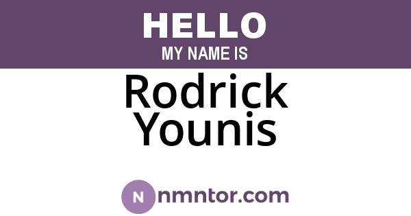 Rodrick Younis