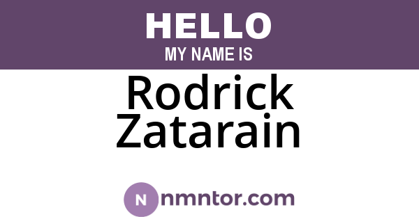 Rodrick Zatarain