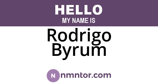Rodrigo Byrum