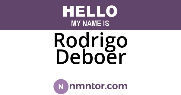 Rodrigo Deboer