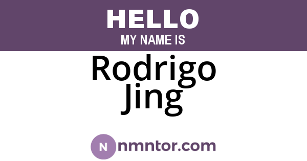 Rodrigo Jing