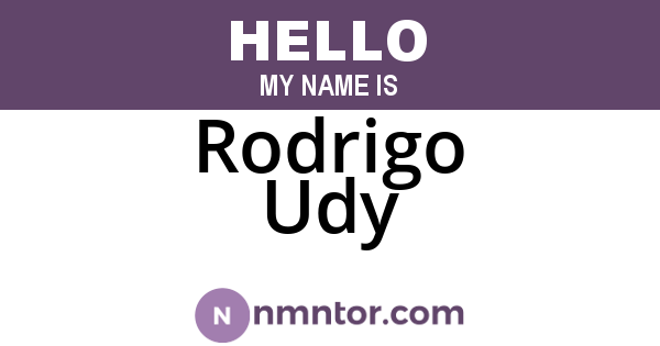Rodrigo Udy