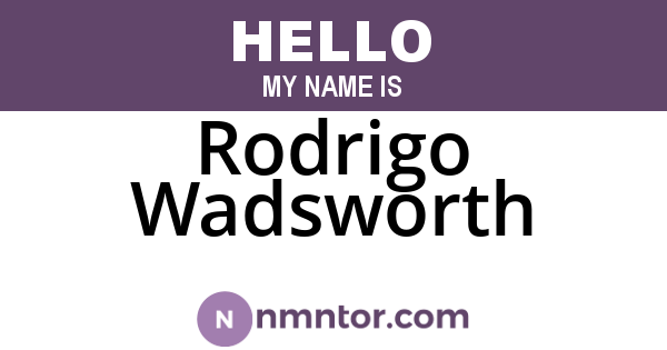 Rodrigo Wadsworth