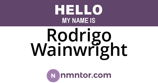 Rodrigo Wainwright