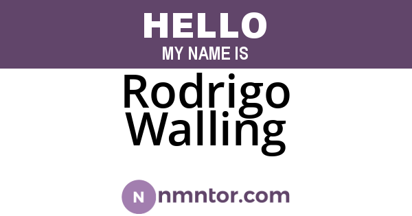 Rodrigo Walling