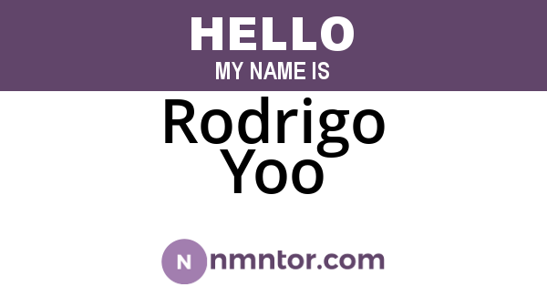 Rodrigo Yoo