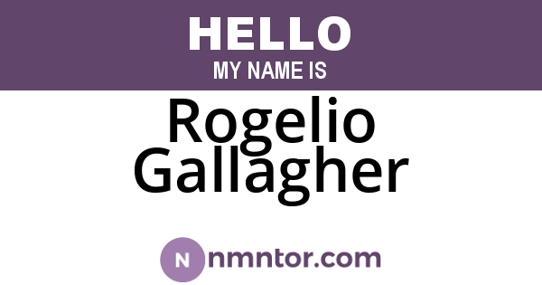 Rogelio Gallagher