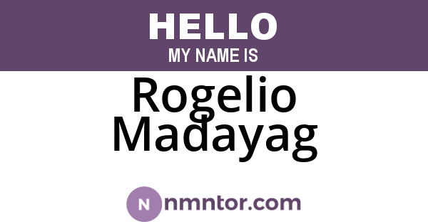 Rogelio Madayag