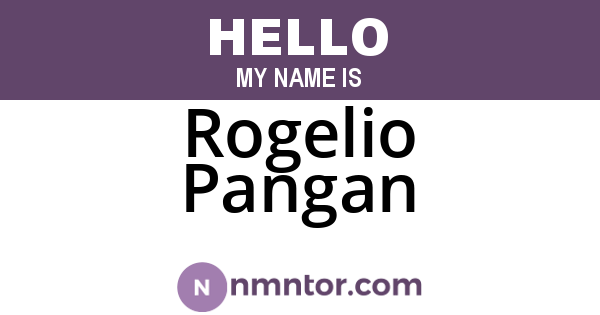 Rogelio Pangan