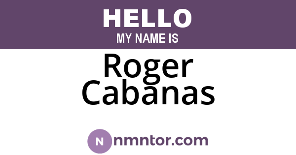 Roger Cabanas