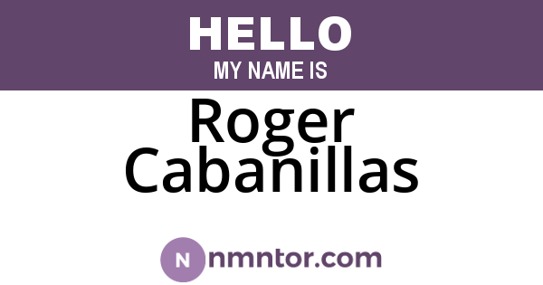 Roger Cabanillas