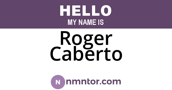 Roger Caberto