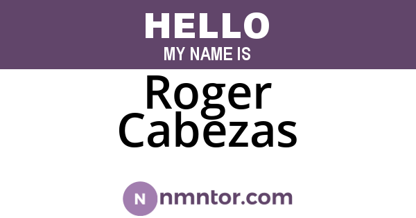 Roger Cabezas