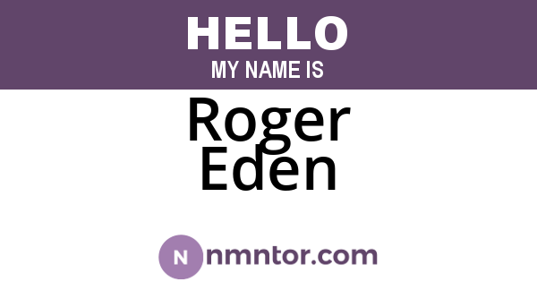 Roger Eden