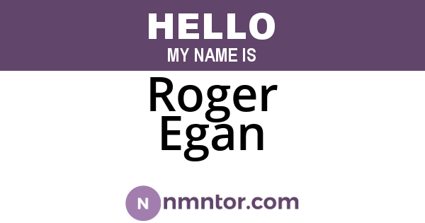 Roger Egan