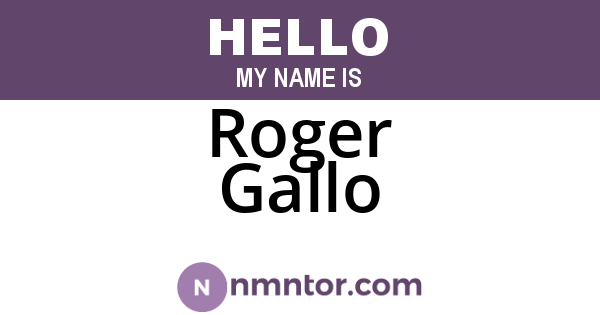 Roger Gallo