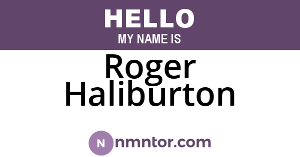 Roger Haliburton