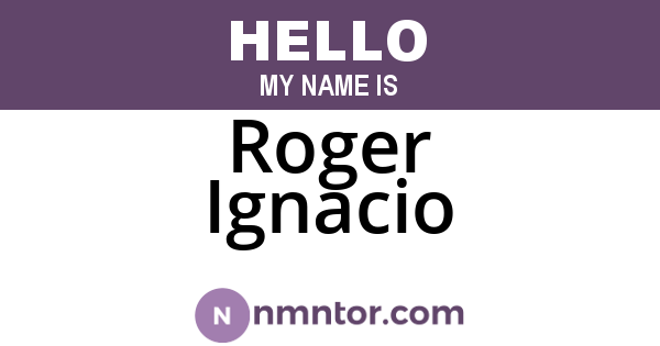 Roger Ignacio