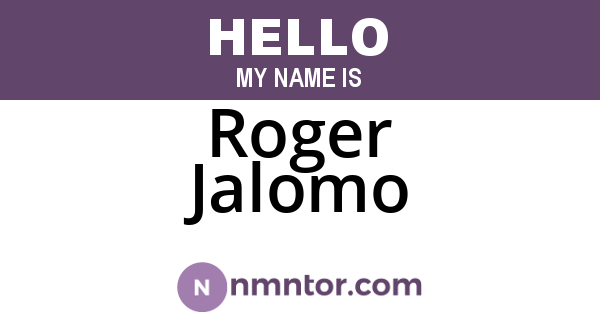 Roger Jalomo