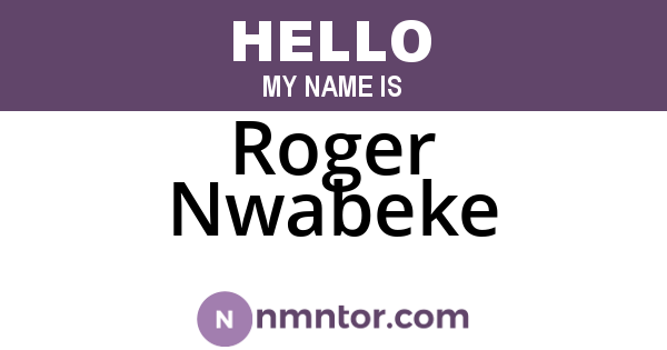 Roger Nwabeke