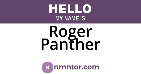 Roger Panther
