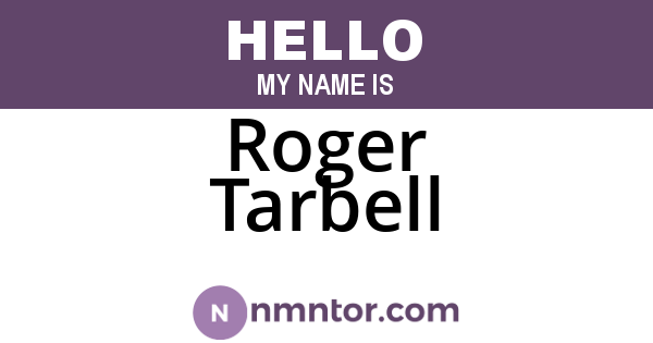Roger Tarbell