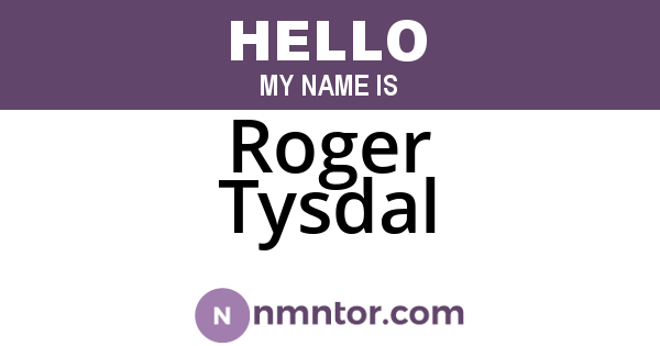 Roger Tysdal