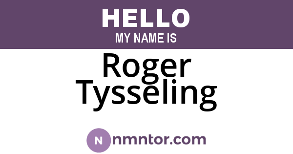 Roger Tysseling