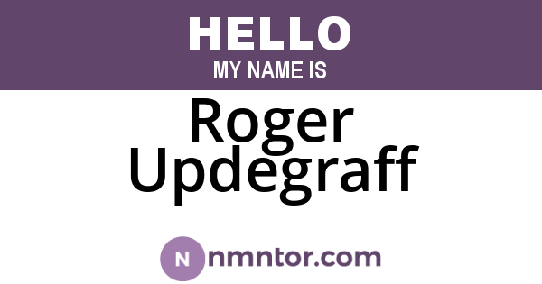 Roger Updegraff