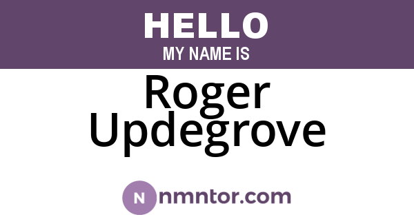 Roger Updegrove