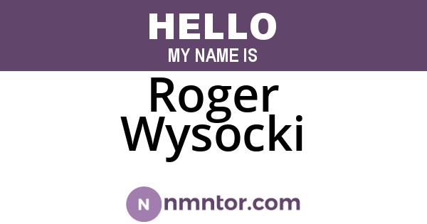 Roger Wysocki