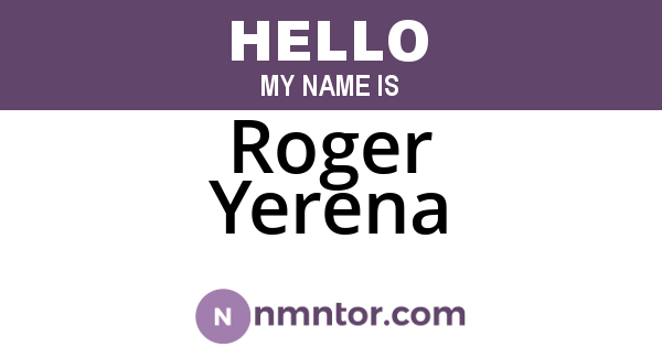 Roger Yerena