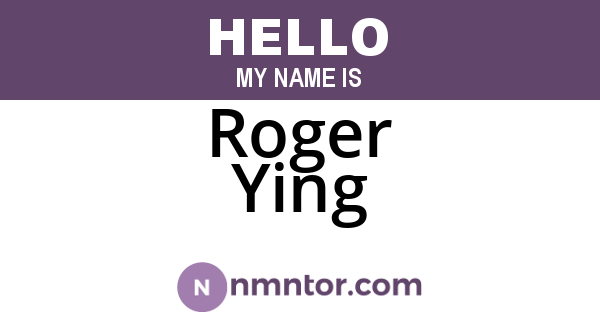 Roger Ying