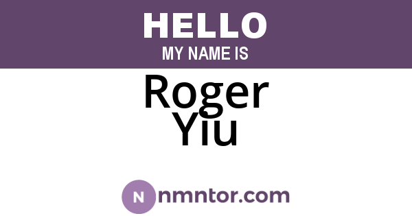 Roger Yiu