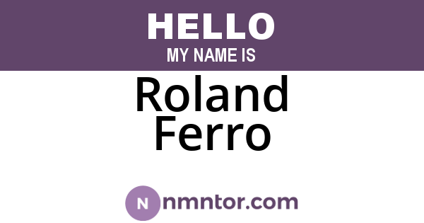 Roland Ferro