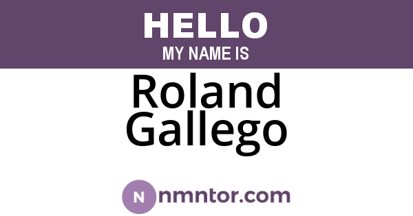 Roland Gallego