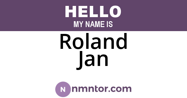 Roland Jan