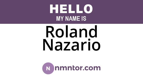 Roland Nazario