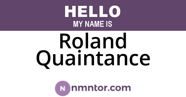 Roland Quaintance