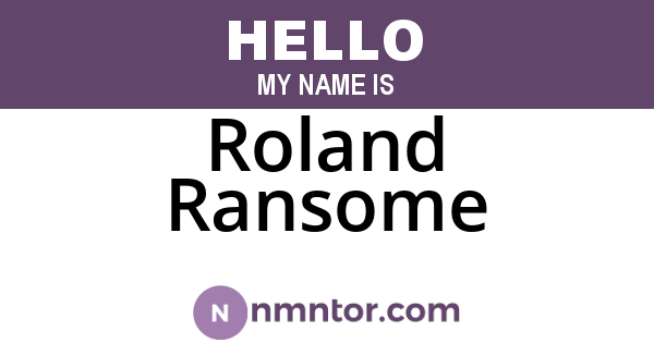 Roland Ransome