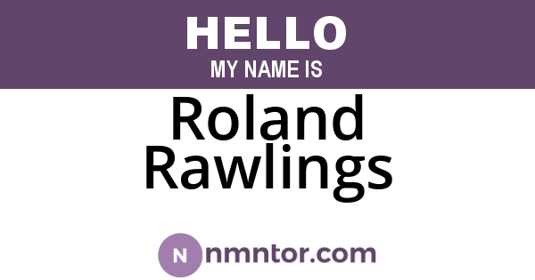 Roland Rawlings