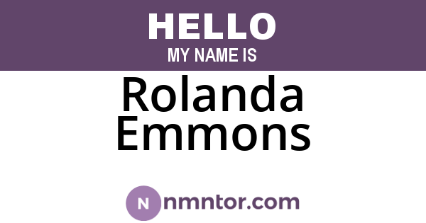 Rolanda Emmons